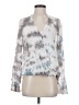 Splendid 100% Viscose Tie-dye Gray Long Sleeve Blouse Size S - photo 1