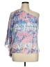 Jess Lea Blue Short Sleeve Blouse Size XL - photo 1