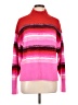 Nine West 100% Polyester Stripes Pink Turtleneck Sweater Size L - photo 1