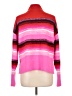 Nine West 100% Polyester Stripes Pink Turtleneck Sweater Size L - photo 2