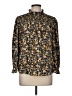 Meraki Floral Gold Long Sleeve Blouse Size M - photo 1