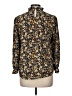 Meraki Floral Gold Long Sleeve Blouse Size M - photo 2