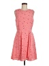 Maison Jules 100% Polyester Polka Dots Pink Casual Dress Size 8 - photo 1