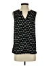 Skies Are Blue 100% Polyester Black Sleeveless Blouse Size XS - photo 1