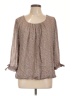 Roz & Ali Gray 3/4 Sleeve Blouse Size L - photo 1