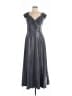 Xscape 100% Polyester Metallic Silver Cocktail Dress Size 8 - photo 1