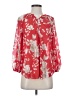 L'Agence 100% Polyester Floral Red 3/4 Sleeve Blouse Size XS (tall) - photo 1