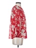 L'Agence 100% Polyester Floral Red 3/4 Sleeve Blouse Size XS (tall) - photo 4