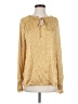 Vanilla Bay 100% Polyester Gold Long Sleeve Blouse Size S - photo 1