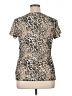Valerie Stevens 100% Nylon Animal Print Tan Short Sleeve Top Size XL - photo 2