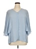 Lisa Rinna 100% Polyester Blue 3/4 Sleeve Blouse Size XL - photo 1