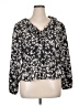 Old Navy 100% Polyester Black 3/4 Sleeve Blouse Size XL - photo 1