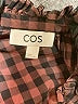 Cos 100% Cotton Checkered-gingham Brown Long Sleeve Blouse Size 32 - photo 7