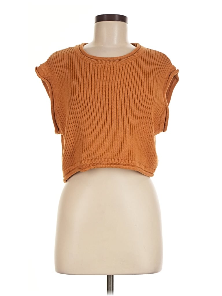 Pre-owned Very J Sweater Vest In Orange