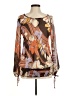 Twik 100% Polyester Brown Long Sleeve Blouse Size M - photo 1
