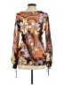 Twik 100% Polyester Brown Long Sleeve Blouse Size M - photo 2