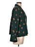 BP. 100% Polyester Floral Green 3/4 Sleeve Blouse Size L - photo 4