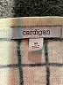 CARDIGAN Checkered-gingham Ivory Cardigan Size XL - photo 7