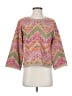 Sharon Young 100% Cotton Paisley Pink Pullover Sweater Size XS - photo 1