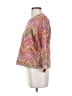 Sharon Young 100% Cotton Paisley Pink Pullover Sweater Size XS - photo 5