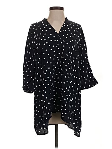 Zara TRF 3/4 Sleeve Button-Down Shirt (view 1)