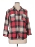 Eden & Olivia Plaid Red 3/4 Sleeve Button-Down Shirt Size XL - photo 1