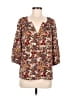 Rose & Thyme 100% Rayon Brown 3/4 Sleeve Blouse Size M - photo 1