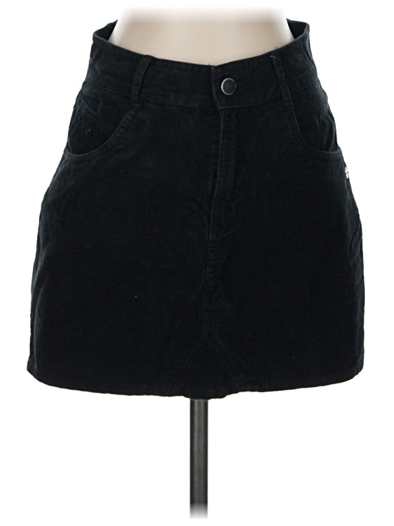 Pre-owned Roxy Denim Skirt In Black