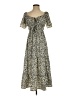 Blush 100% Polyester Animal Print Tan Casual Dress Size S - photo 1