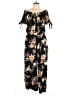 Xhilaration Floral Black Jumpsuit Size L - photo 1