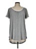 Meadow Rue Solid Gray Short Sleeve Top Size L - photo 1