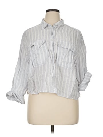 Gap 3/4 Sleeve Button-Down Shirt (view 1)