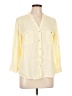 Love Tree 100% Tencel Color Block Yellow 3/4 Sleeve Button-Down Shirt Size L - photo 1