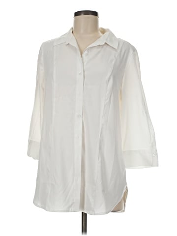 Cato 3/4 Sleeve Button-Down Shirt (view 1)