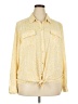 Investments 100% Polyester Animal Print Yellow Long Sleeve Blouse Size 2X - photo 1