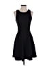 Aqua Solid Black Cocktail Dress Size M - photo 1