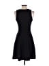 Aqua Solid Black Cocktail Dress Size M - photo 2