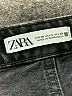 Zara 100% Cotton Chevron-herringbone Black Jeans Size 6 - photo 7