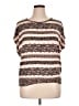 August Silk Tan Short Sleeve Top Size XL - photo 1