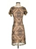 Mystic 100% Polyester Animal Print Tan Cocktail Dress Size S - photo 1