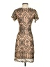 Mystic 100% Polyester Animal Print Tan Cocktail Dress Size S - photo 2