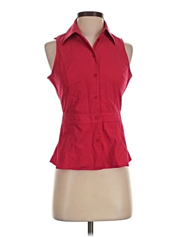 Express Sleeveless Button-Down Shirt (view 1)