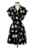 POPSUGAR 100% Polyester Floral Black Casual Dress Size M - photo 1