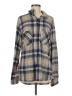 Keren Hart Plaid Gray Long Sleeve Blouse Size M - photo 1