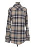 Keren Hart Plaid Gray Long Sleeve Blouse Size M - photo 2