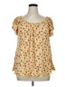 True Craft 100% Rayon Yellow Short Sleeve Blouse Size 1X - photo 1