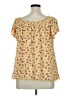 True Craft 100% Rayon Yellow Short Sleeve Blouse Size 1X - photo 2