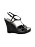 Burberry 100% Leather Black Wedges Size EU 38 - photo 1