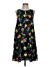 Merona 100% Polyester Print Black Casual Dress Size S - photo 1