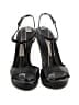 Burberry 100% Leather Black Wedges Size EU 38 - photo 2